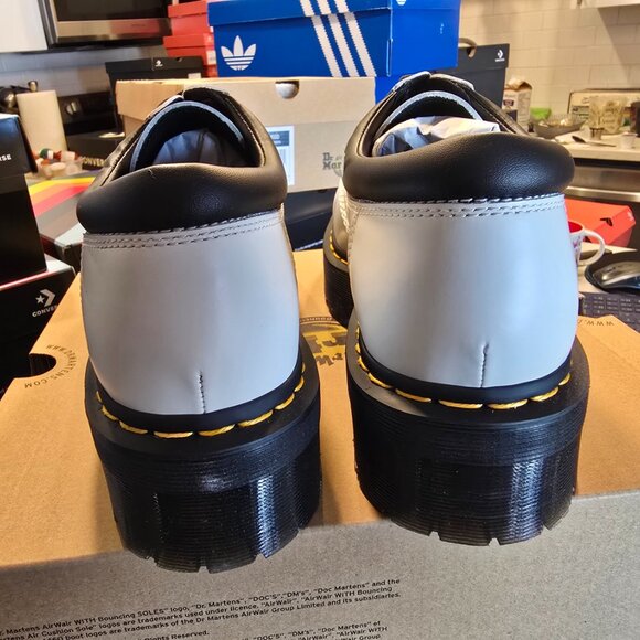 Dr. Martens 8053 Leather Platform Casual Shoes White 30884100 Men's 10 US NEW - Picture 7 of 15